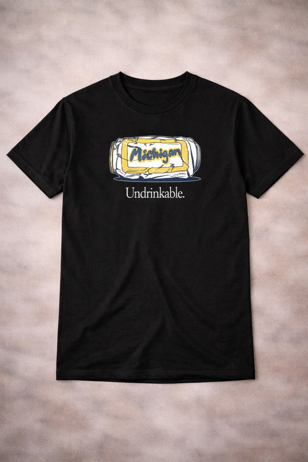 Michigan Wolverines Undrinkable T-Shirt Funny Beer Can Clothing College Football Fan Gift