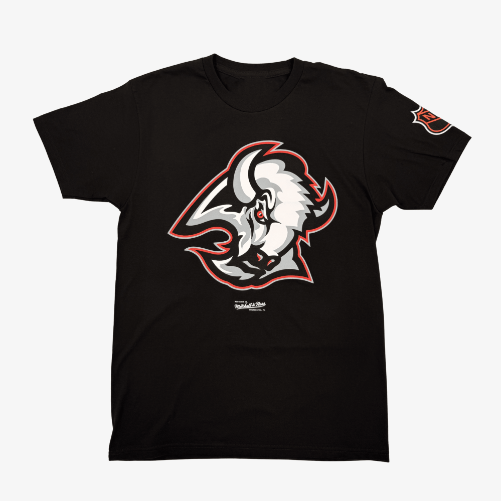 Mitchell And Ness Buffalo Sabres Black T-Shirt Buffalo Sabres Apparel Gift Ideas For Hockey Lovers