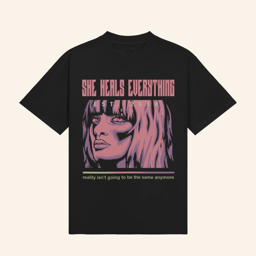 Mitchie Fox Merch She Heals Everything T-Shirt Christmas Presents For Daughter
