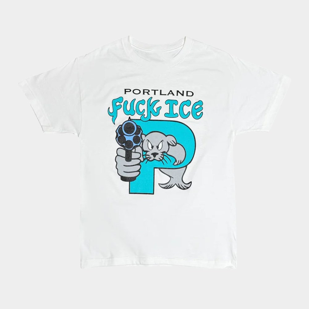 Mocean Skateboards Merch Portland F Ice White T-Shirt Birthday Present For Him