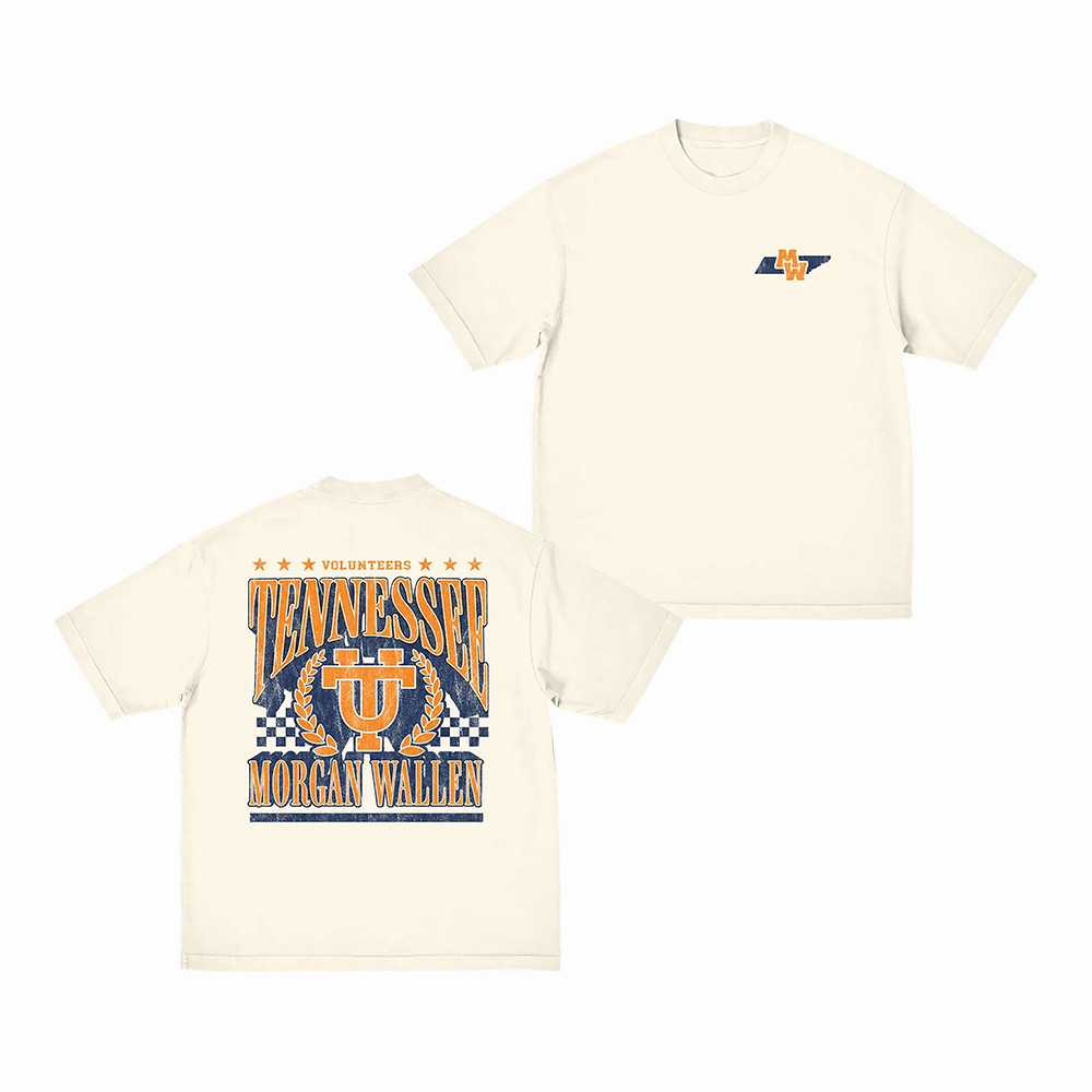 Morgan Wallen x UT Ivory T-Shirt Tennessee Volunteers Merch Best Present For Boyfriend