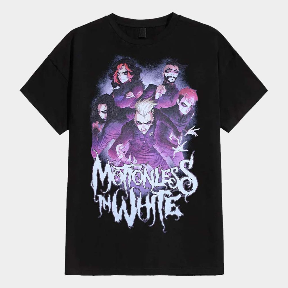 Motionless In White Merch Comic Band T-Shirt Birthday Gift For Son