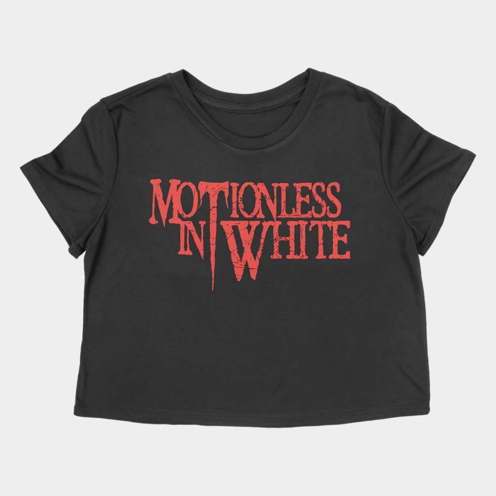 Motionless In White Merch OG Logo Cropped T-Shirt Gifts For Music Lovers