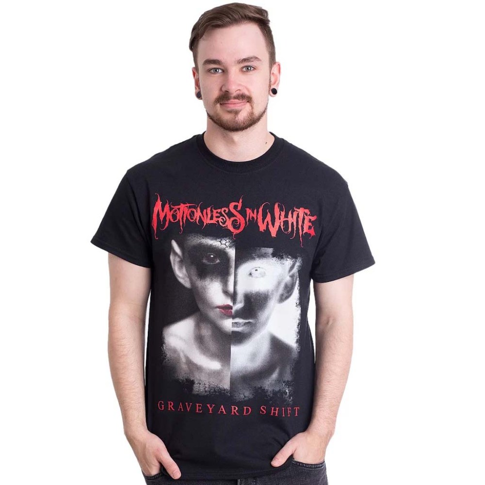 Motionless In White Merch Split Screen T-Shirt Birthday Gifts For Band Fans