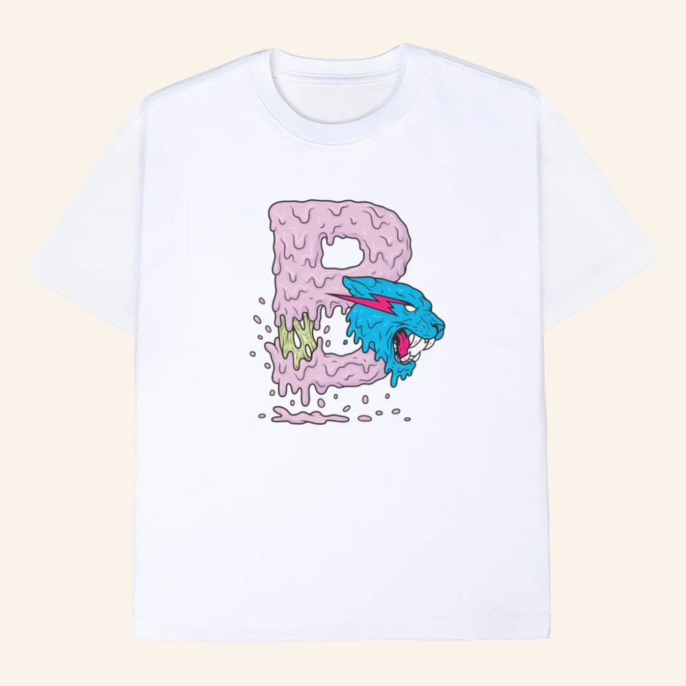 Mr Beast Merch Dripper B T-Shirt White Best Gifts For Husband