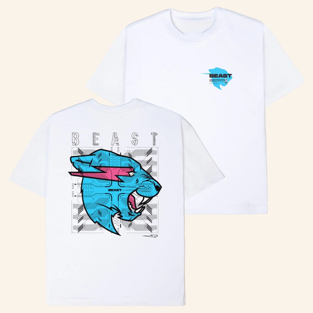 Mr Beast Merch Scope T-Shirt White Presents For Boyfriend