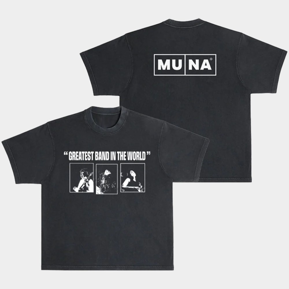Muna Merch Greatest Band In The World Photo T-Shirt Gifts For Music Fans