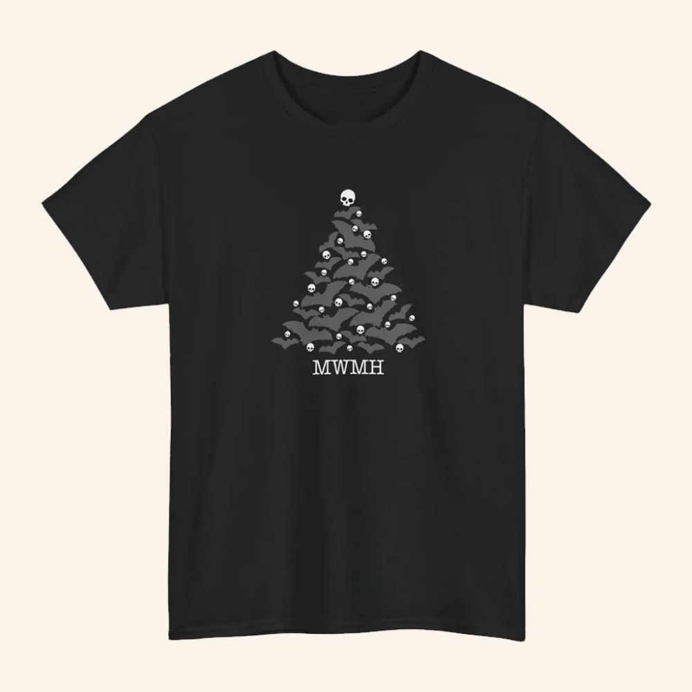 Murder With My Husband Merch Christmas Bone Tree T-Shirt MWMH Merch Xmas Gifts For Father