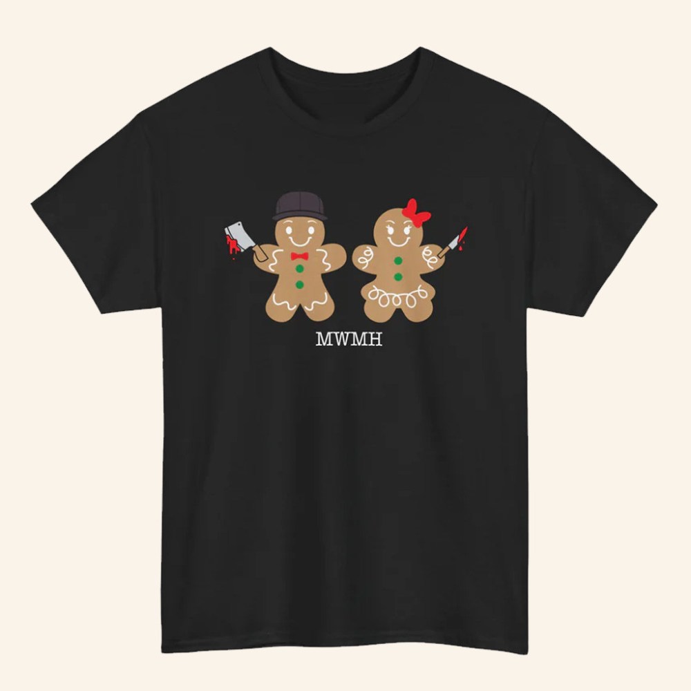 Murder With My Husband Merch Gingerbread Couple Shirt MWMH Merch Christmas Gifts For Him Her