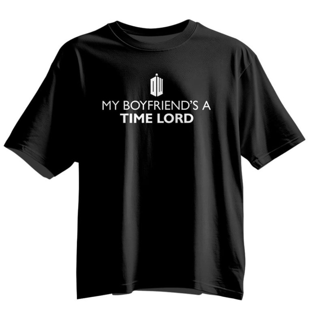 My Boyfriend's A Time Lord Shirt Funny T-Shirt Christmas Gifts For Girlfriend