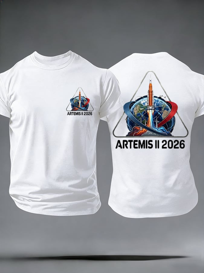 NASA Artemis II 2026 T-Shirt Humanity Returns To The Moon Clothing Space Fan Gift