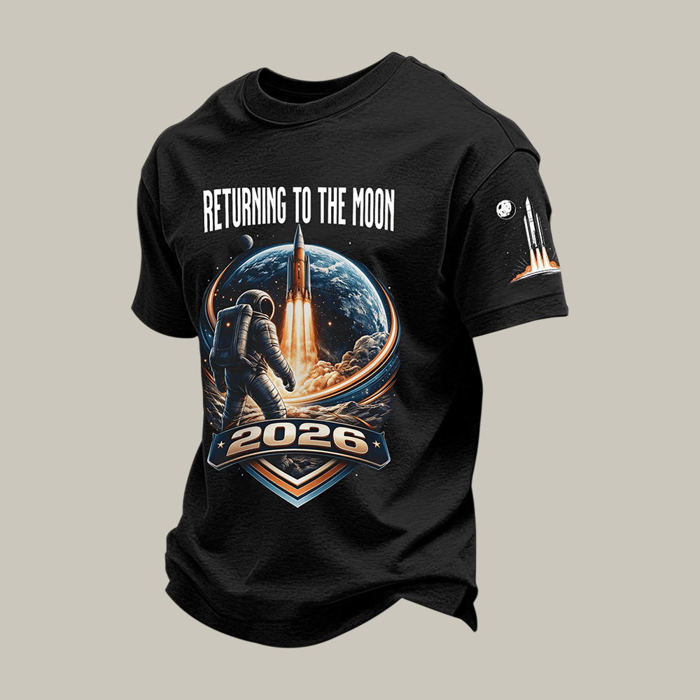 NASA Artemis II Lunar Orbit Mission T-Shirt Return To The Moon 2026 Clothes Explorer Gift