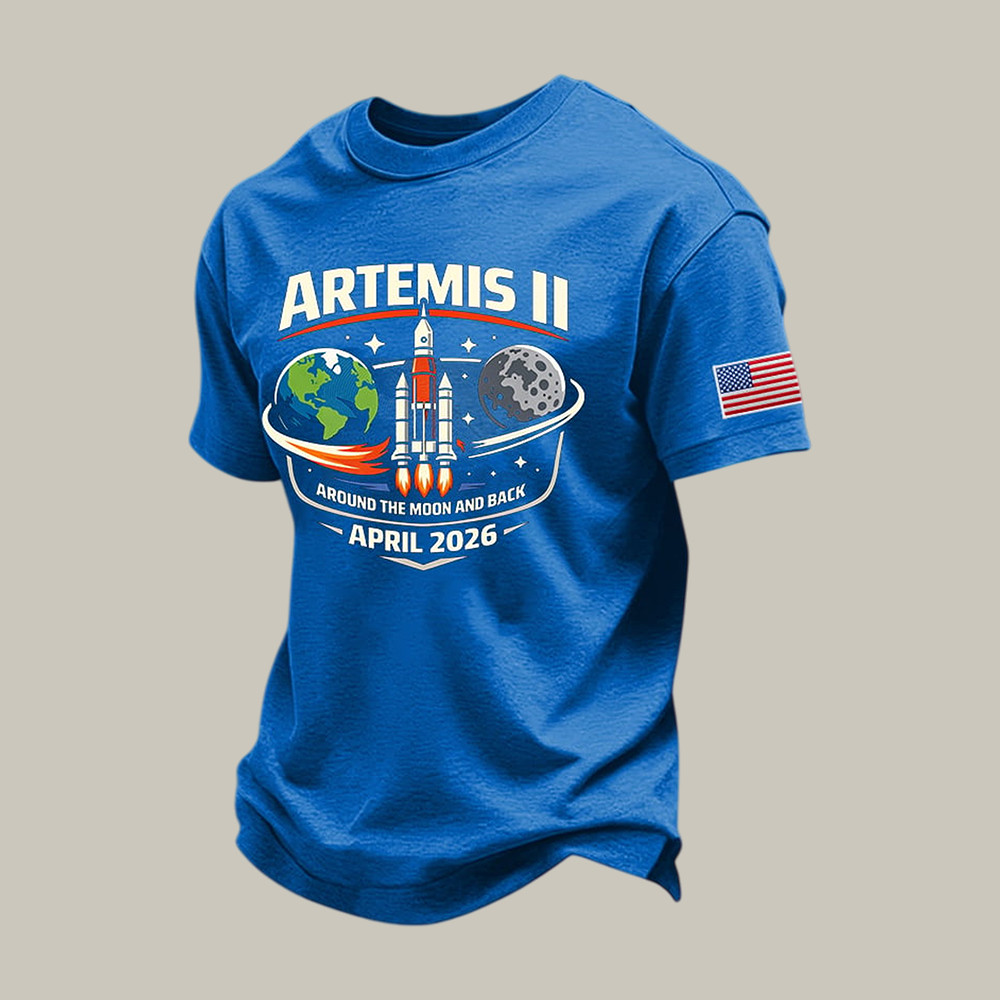 NASA Artemis II Lunar Orbit Mission T-Shirt Rocket Launch Moon E Shirt Astronomy Fan Gift