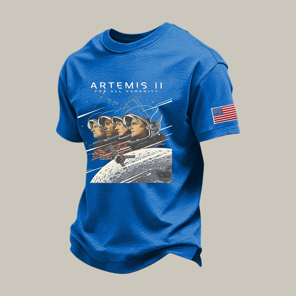 NASA Artemis Word Art T-Shirt Astronauts On The Moon Clothes Galaxy Dreamer Gift