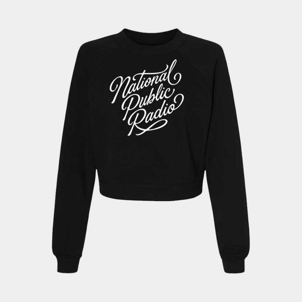 NPR Merch National Public Radio Script Cropped Sweatshirt NPR Crewneck Gifts For Her