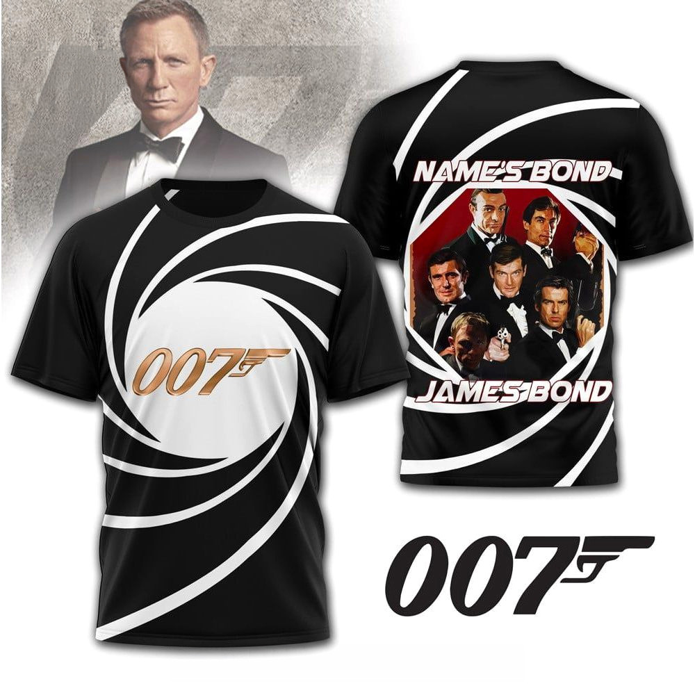 Name's Bond James Bond 007 T-Shirt Fan Merch Birthday Gifts For Brother