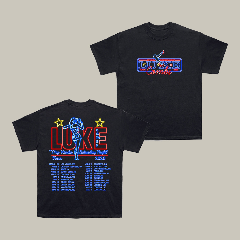 Neon Tour Luke Combs T-Shirt Music Concert Tee Luke Combs Lover Gift For Music Country Fans