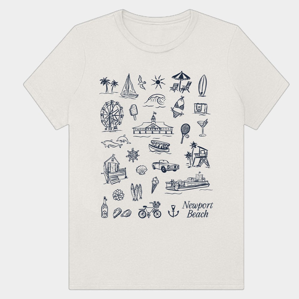 Newport Beach The Label Merch Icons T-Shirt Newport Beach Shirt Gift Ideas For Friends