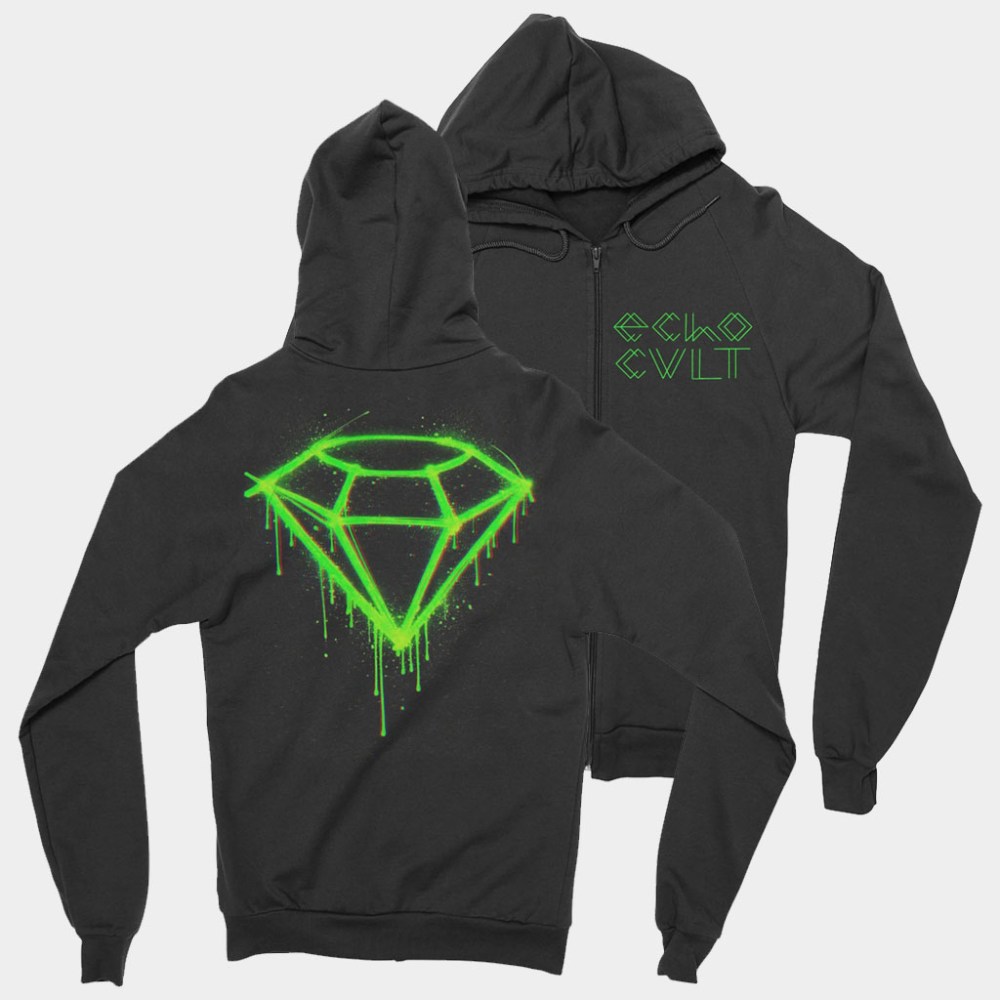 Night Shift Merch Echo CVLT Graffiti Zip Up Hoodie Birthday Presents For Boyfriend