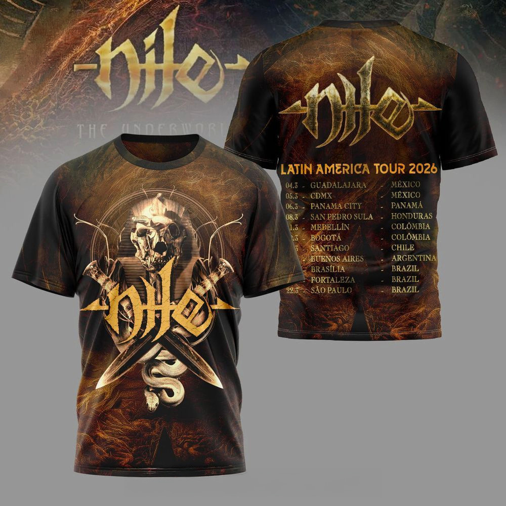 Nile Latin America Tour 2026 T-Shirt Nile Band Merch Gifts For Music Fans
