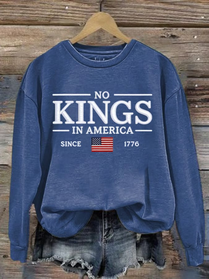 No Kings In America Since 1776 Sweatshirt No ICE Clothes Gift For Support