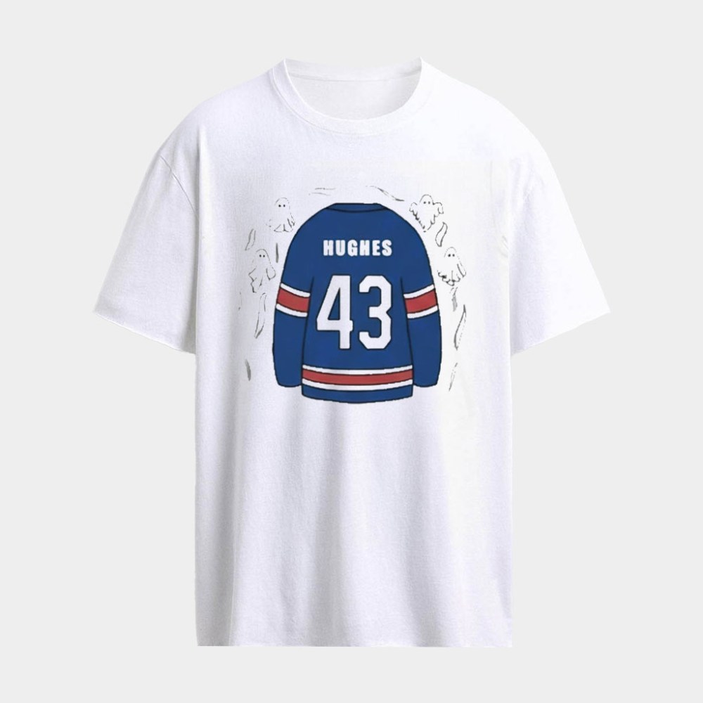 Number 43 Jack Hughes Golden Goal Quinn Hughes Seeing Ghosts T-Shirt Jack Hughes Shirt