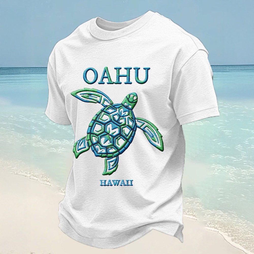 Oahu Hawaii Turtle T-Shirt Galathreads Clothes Streetwear Gift For Father's Day