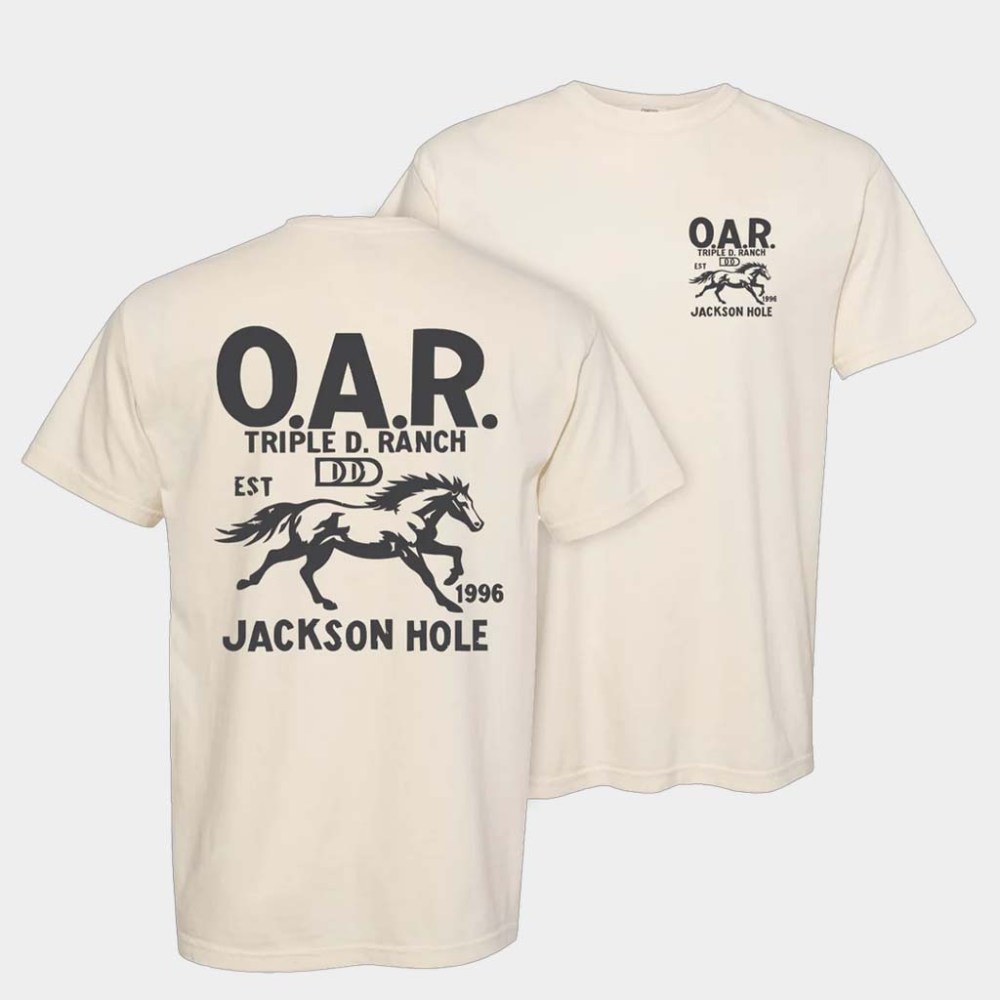 Oar Merch Jackson Hole T-Shirt OAR Triple Ranch Shirt Birthday Present For Dad