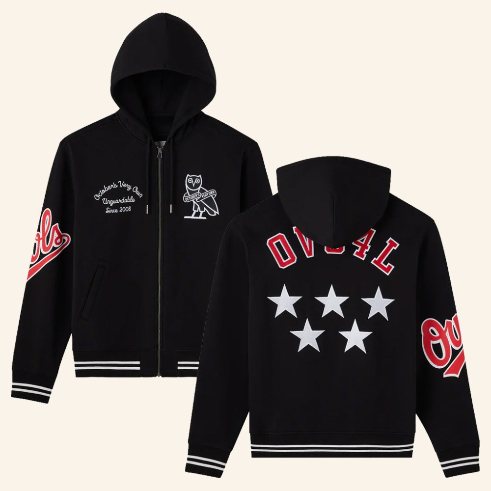 October's Very Own Merch OVO Owls Zip Hoodie Good Gifts For Boyfriend