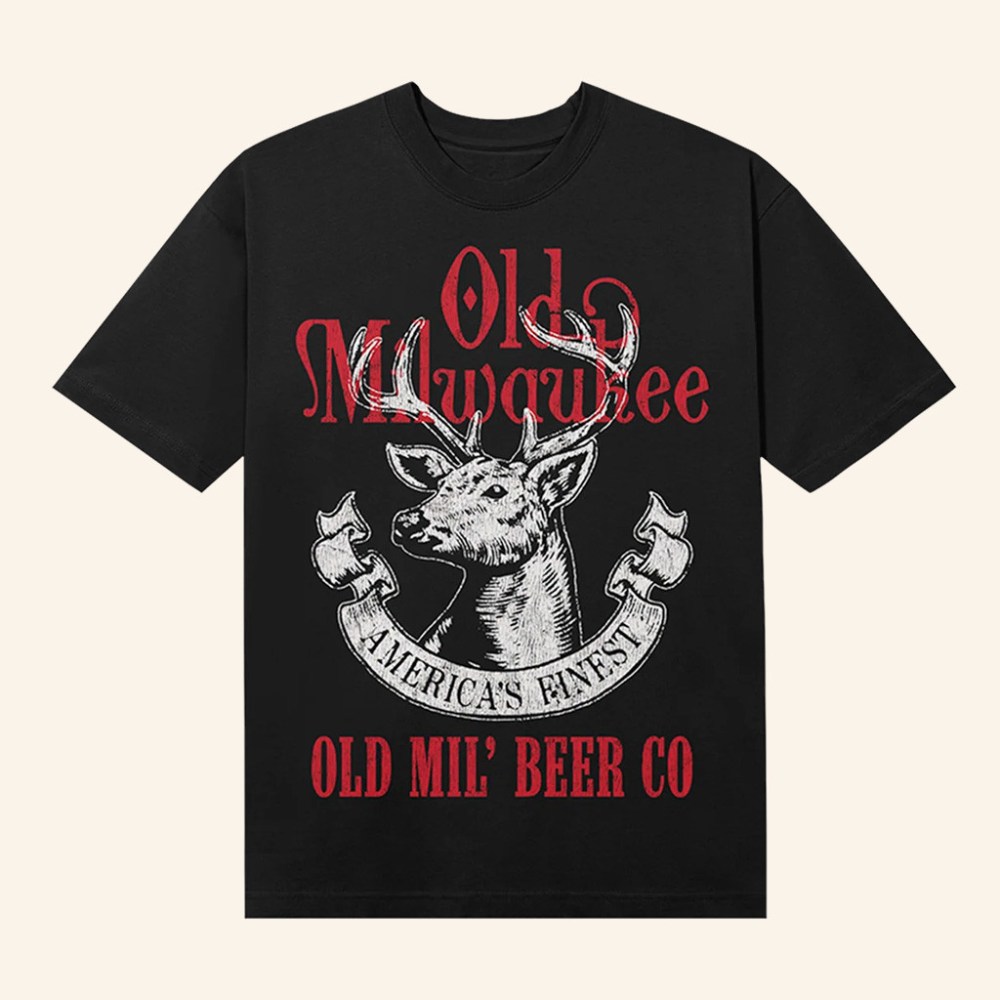 Old Milwaukee Merch Ol Mil Beer Co Black T-Shirt Christmas Gifts For Son
