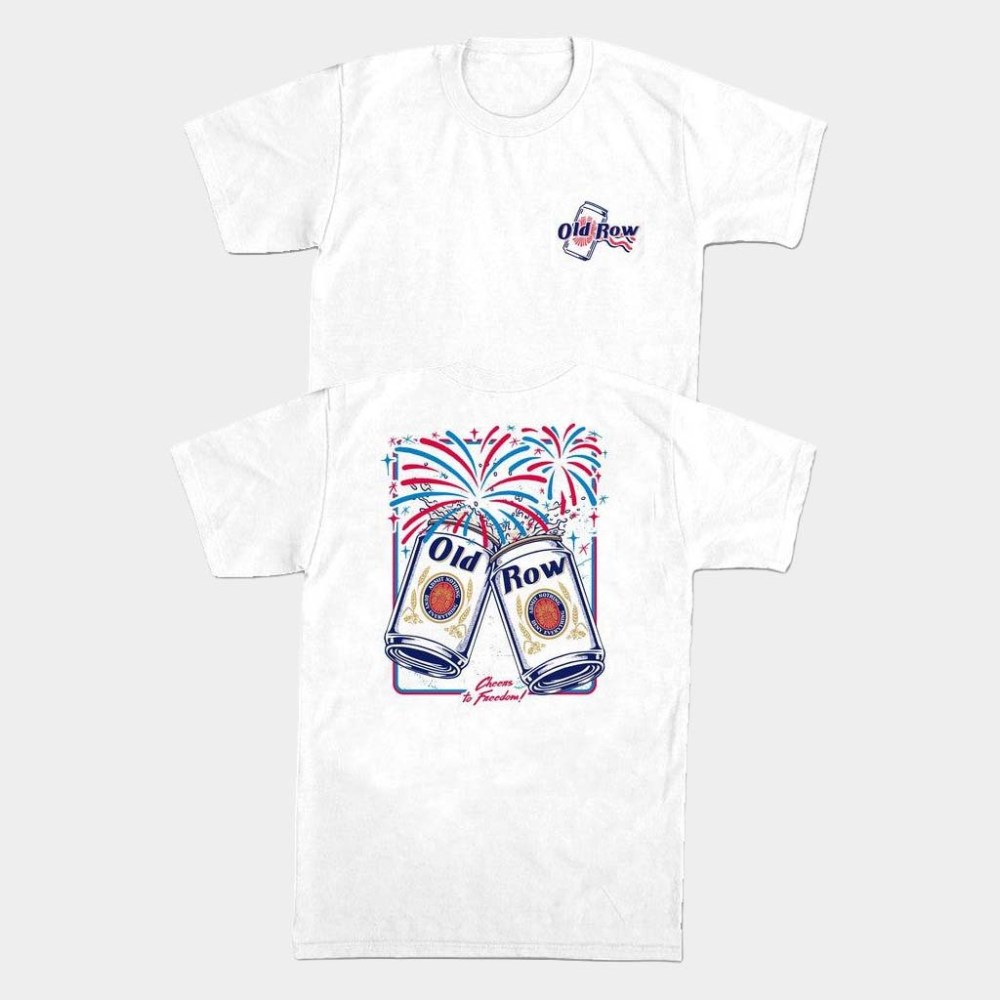 Old Row Merch Cheers To Freedom T-Shirt Old Row Shirt Gift Ideas For Beer Lovers