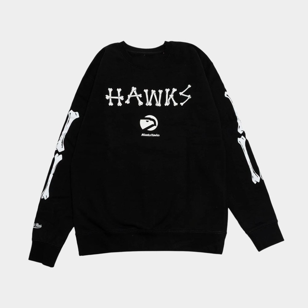 Oneness Boutique Merch Mitchell And Ness Boneyard Crew Atlanta Hawks Sweatshirt Him Gifts
