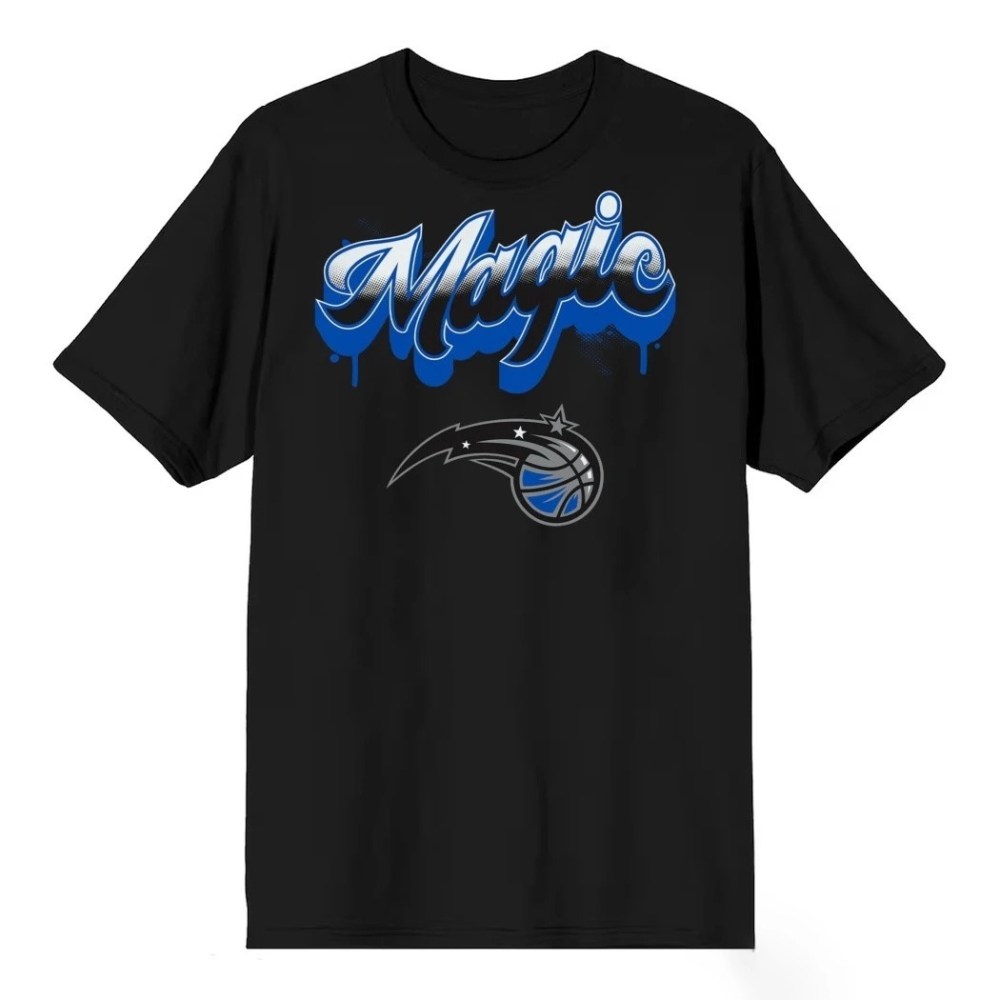 Orlando Magic Black Bubbly Script T-Shirt Orlando Magic Merch Gift For NBA Lovers