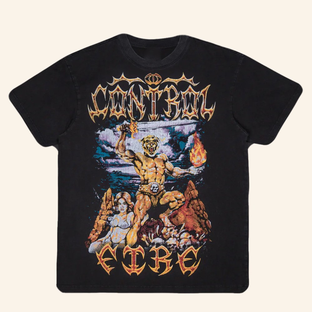 Papa Meat Merch I Control Fire T-Shirt Christmas Presents For Father