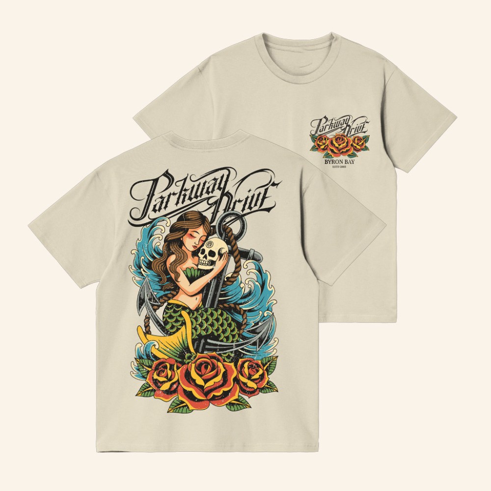Parkway Drive Merch Mermaid Anchor T-Shirt Great Gifts For Sister