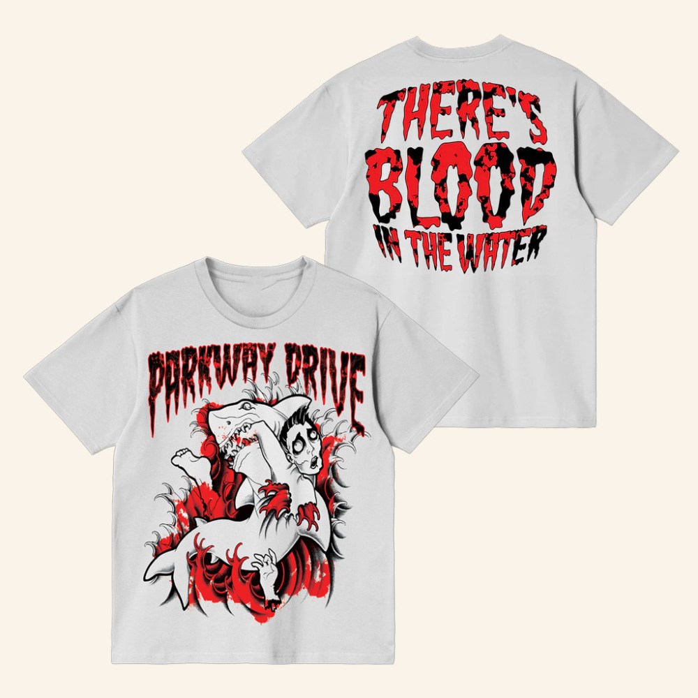 Parkway Drive Merch There's Blood In The Water T-Shirt Christmas Presents For Him
