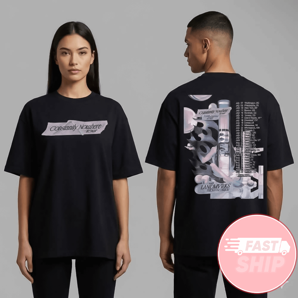 Poppy Constantly Nowhere North America Tour 2026 T-Shirt Empty Hands x LANDMVRKS x Thousand Below