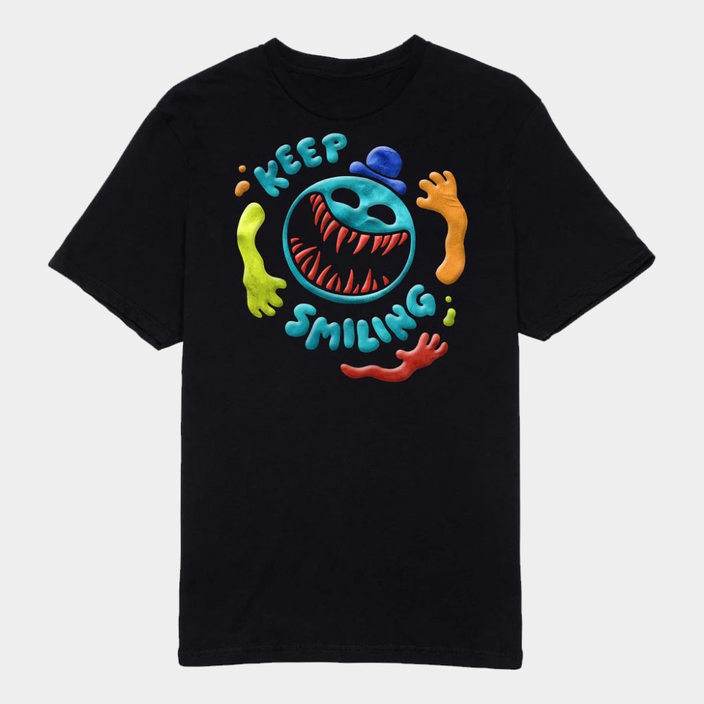 Poppy Playtime Merch Doey Keep Smiling T-Shirt Birthday Gift Ideas For Him