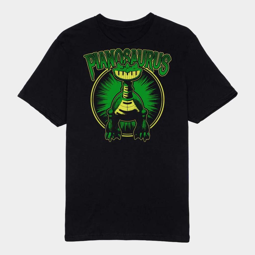 Poppy Playtime Merch Pianosaurus Black T-Shirt Birthday Gift Ideas For Boyfriend