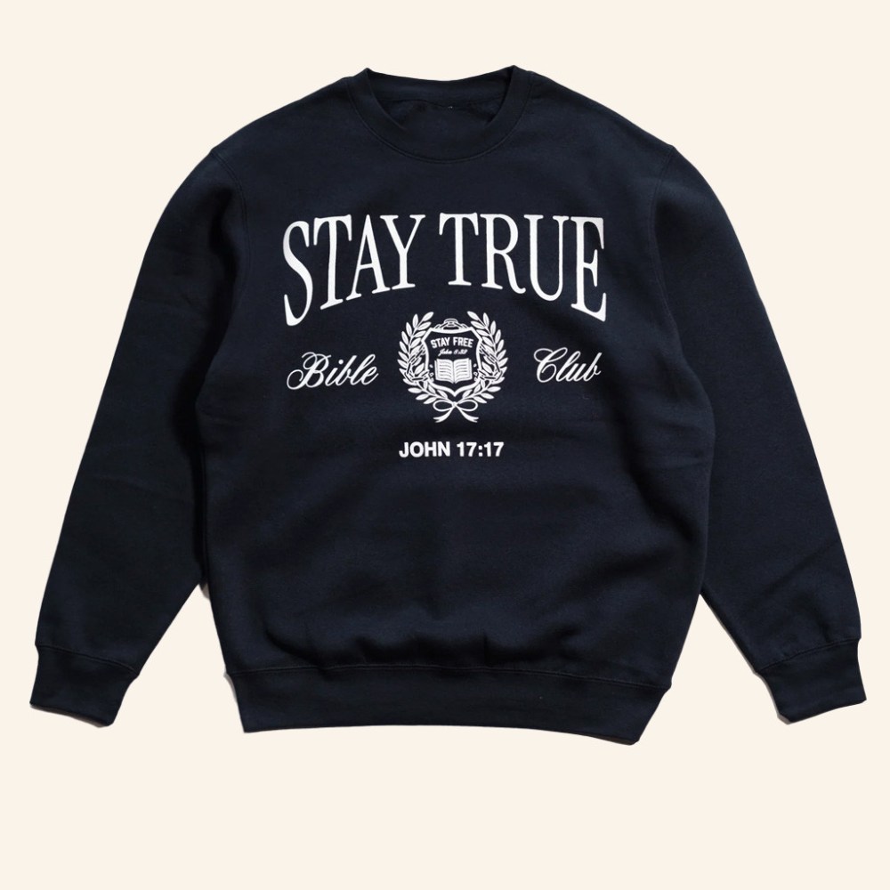 Proclamation Coalition Merch Stay True X Bible Club Crewneck Sweatshirt Gifts For Dad