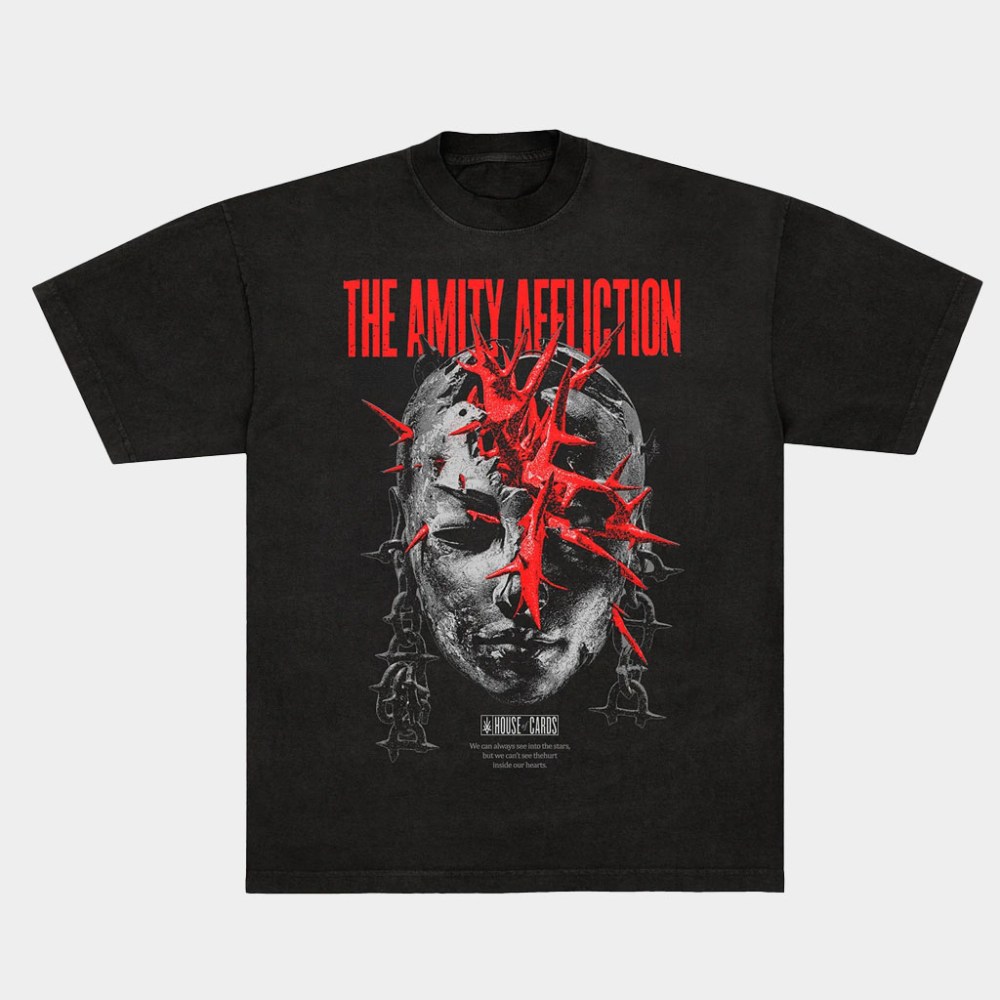Pure Noise Records Merch The Amity Affliction Head Cover Black T-Shirt Gifts For Fans