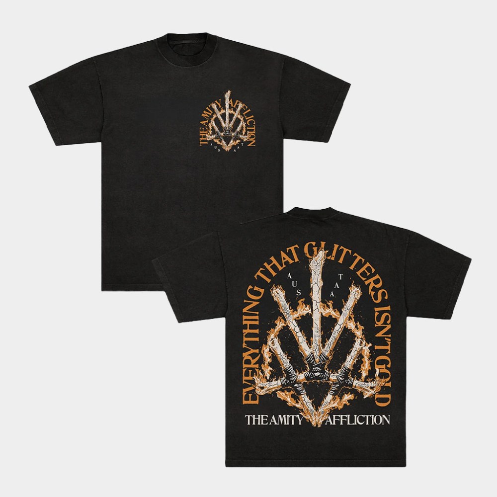 Pure Noise Records Merch The Amity Affliction Rune Black T-Shirt Present For Husband