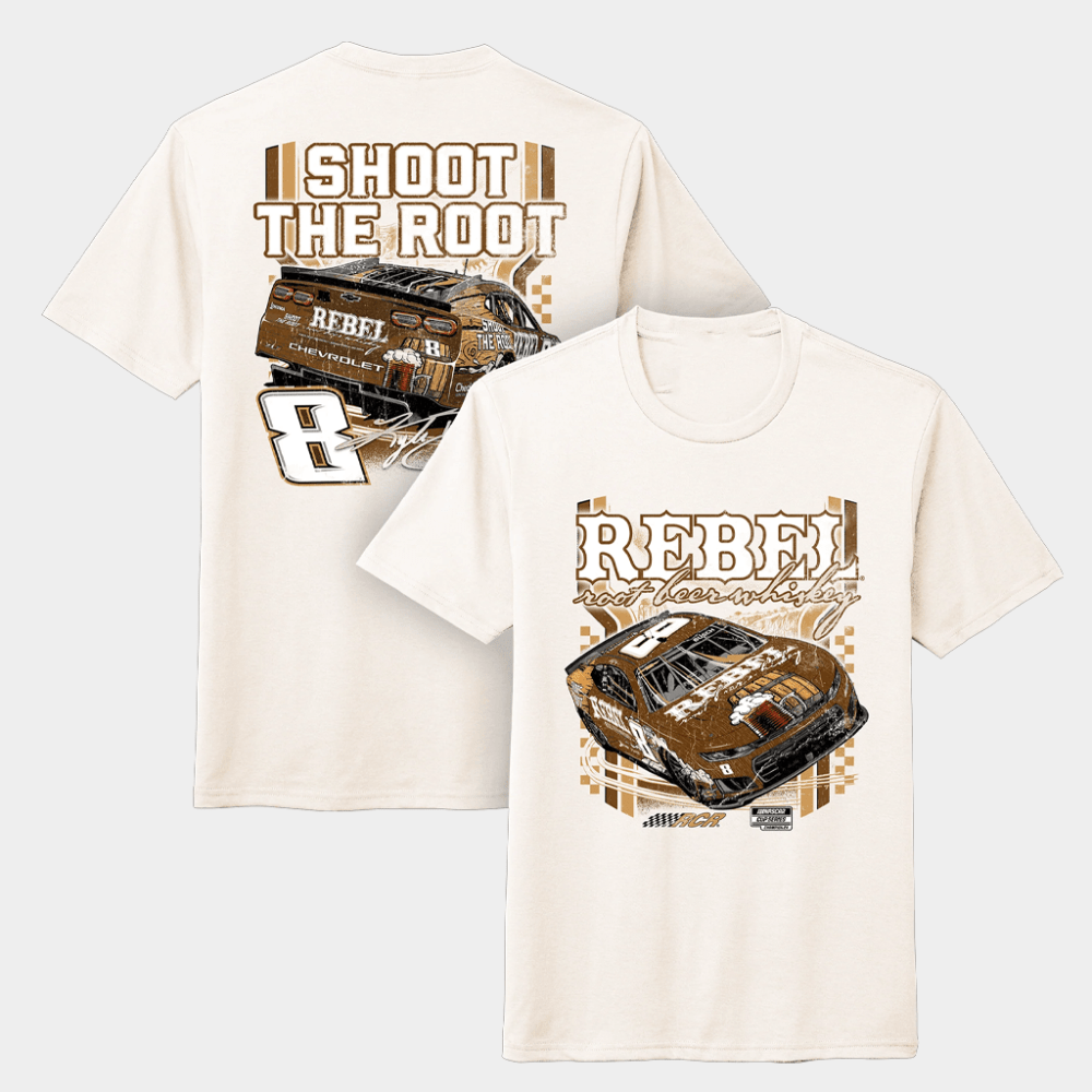 RCR Racing Merch Kyle Busch 2026 Rebel Root Beer Whiskey Car 2-Spot T-Shirt Gifts For Him