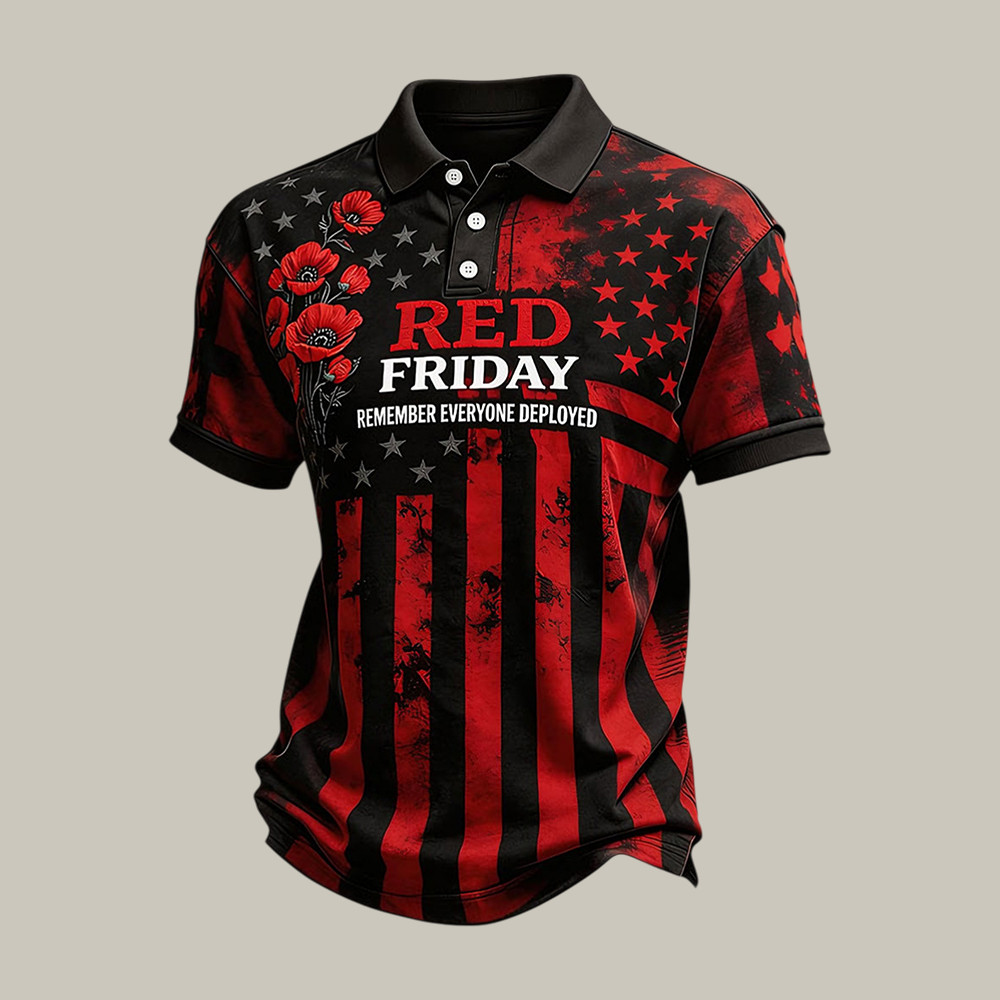 RED Friday Remember Everyone Deployed Polo Shirt Red Friday Clothes Best Gift For Father