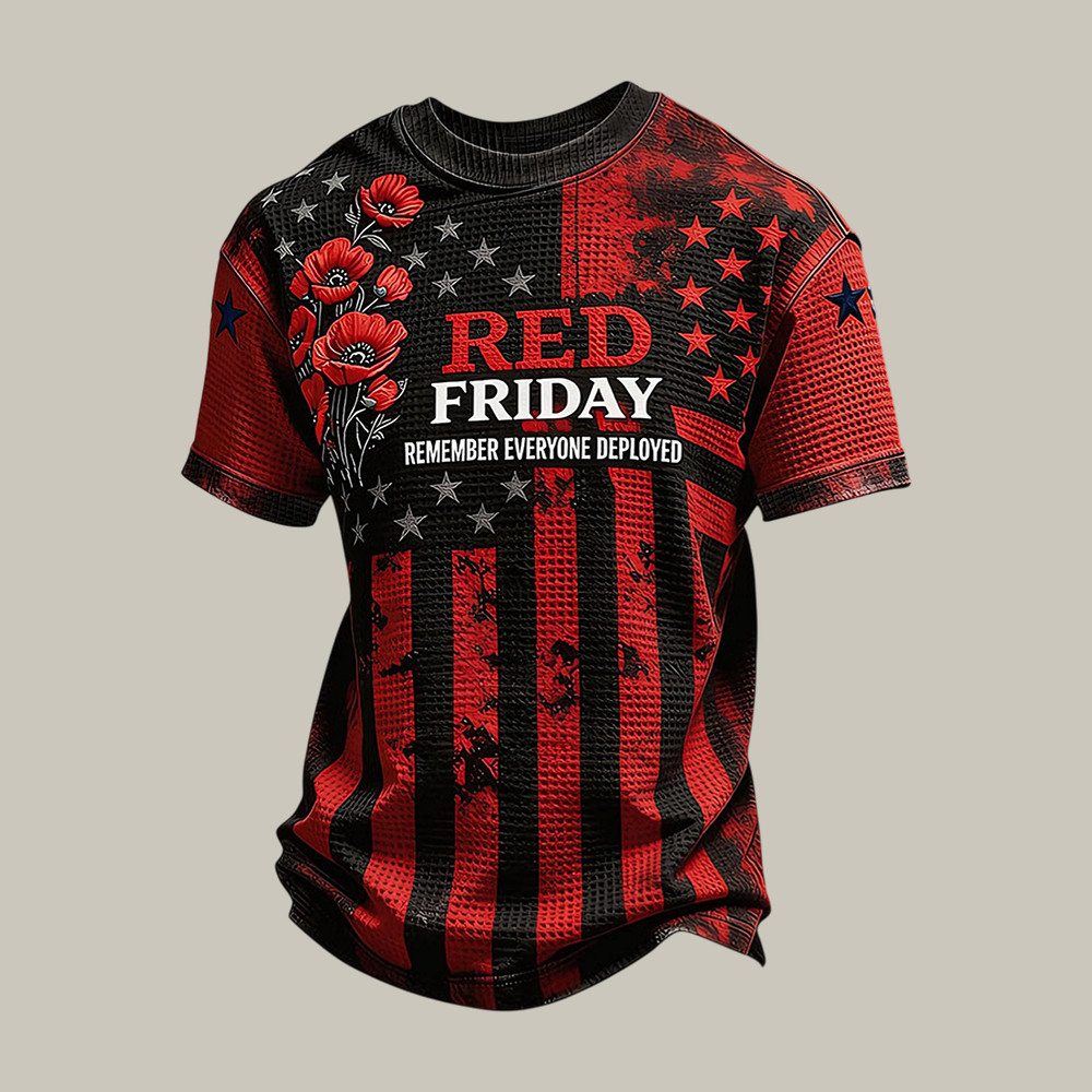 RED Friday Remember Everyone Deployed T-Shirt Amerrican Flag Apparel Gift For Red Friday