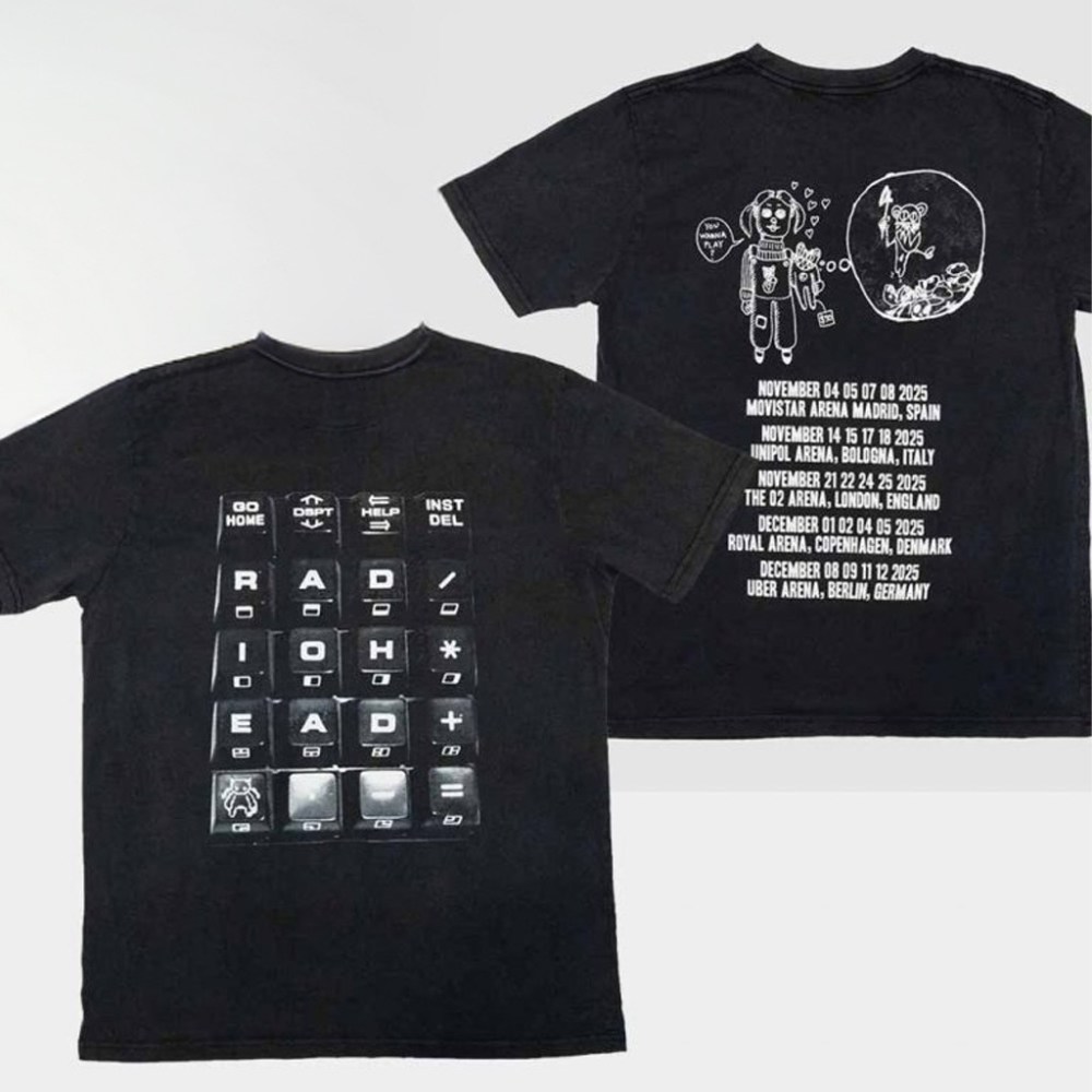 Radiohead 2025 Euro Tour Dates Wash Shirt Radiohead Merch Christmas Gifts For Rock Fans