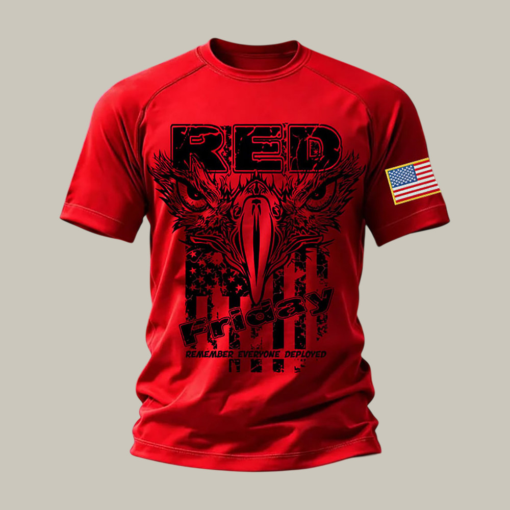 Red Friday Eagle T-Shirt Remember Everyone Deployed Shirt Good Gift For Memorial Day