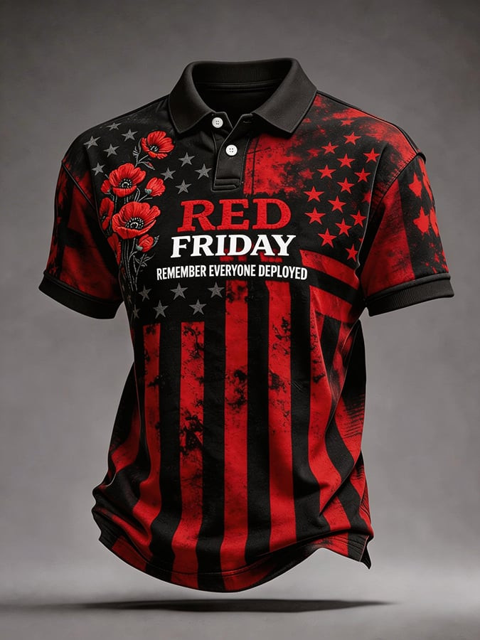 Red Friday Polo Shirt Remember Everyone Deployed Clothing Patriotic Gift Ideas