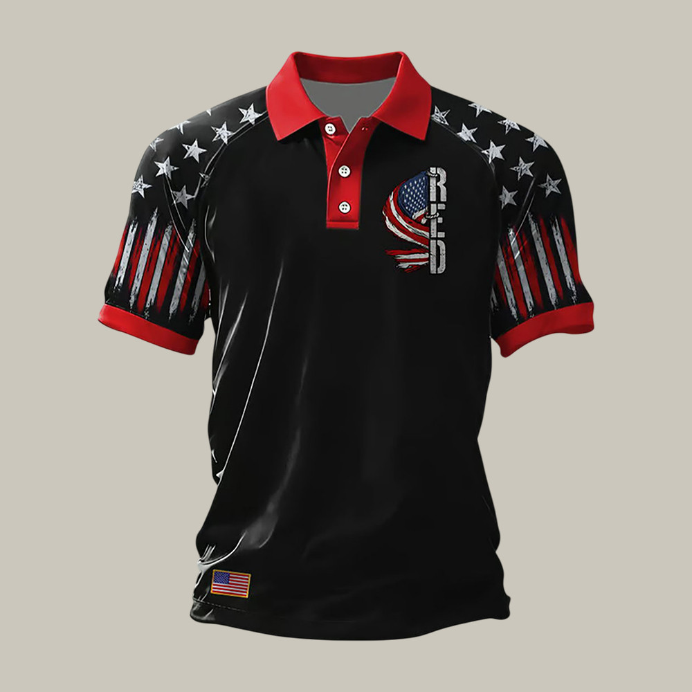 Red Friday Remember Everyone Deployed Polo Shirt American Flag Shirt Present For Him