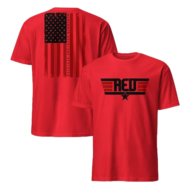 Red Friday USA Flag T-Shirt Patriotic Veteran Tribute Apparel Best Gift For Veterans